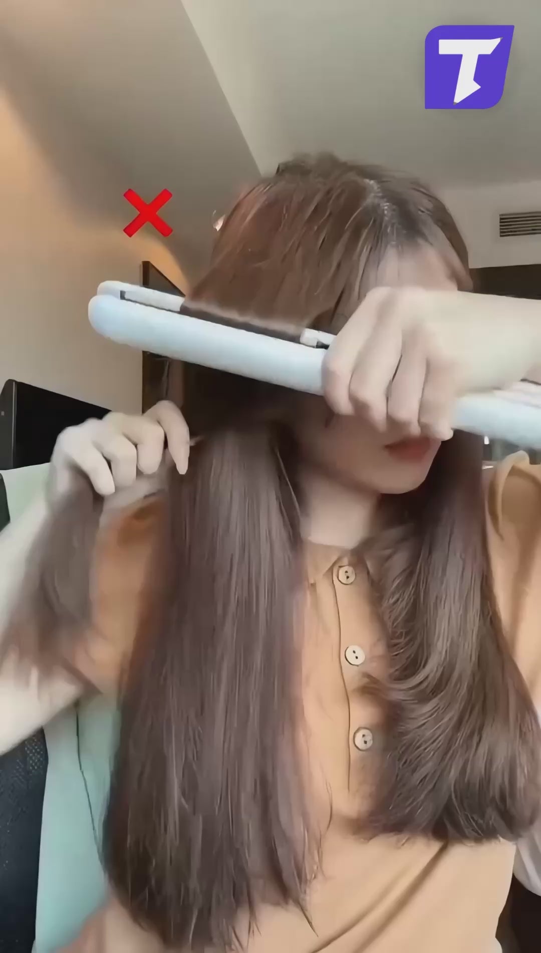 TRENDO Cordless Mini Hair Straightener – Rechargeable Portable Hot Comb